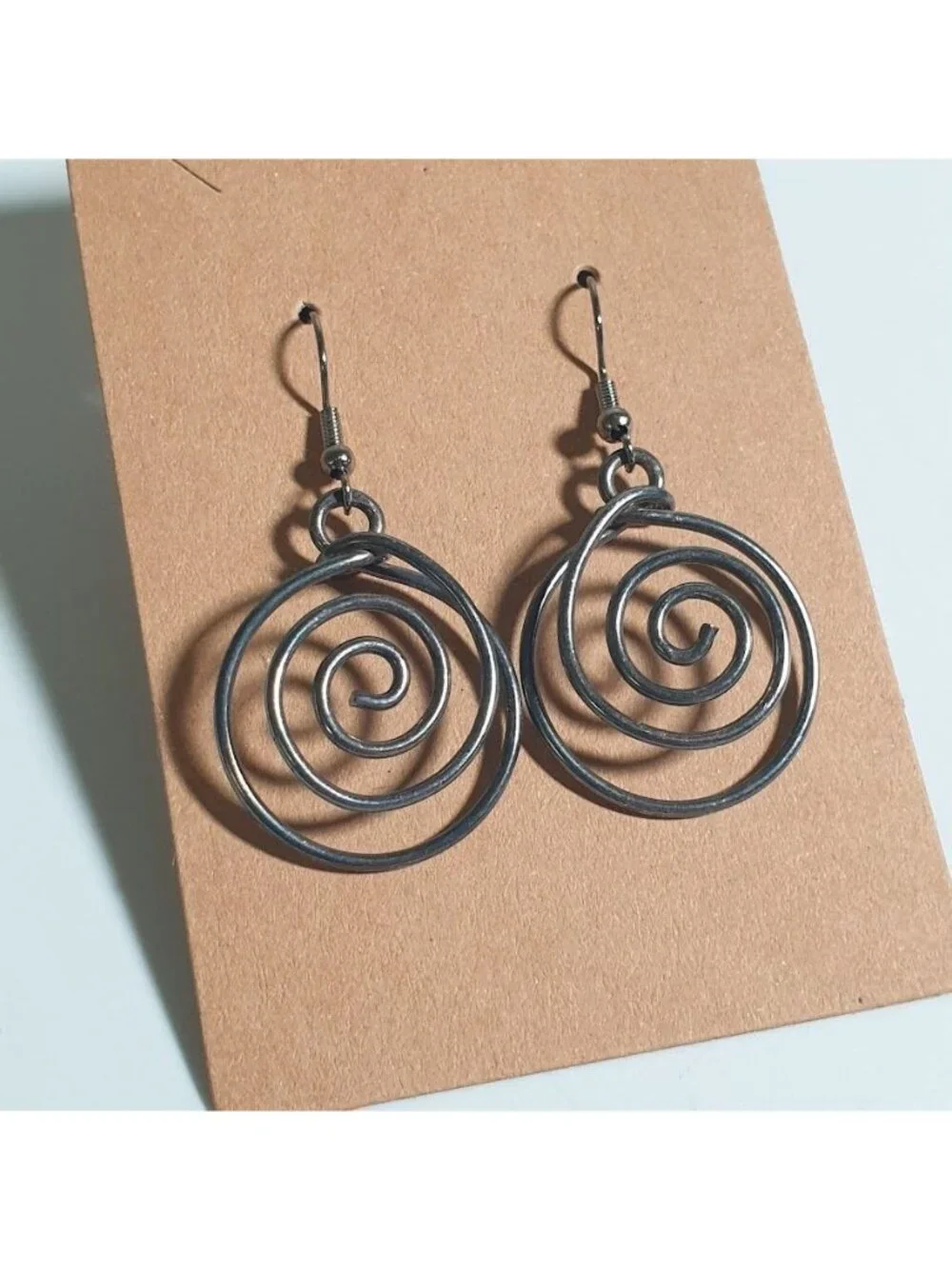 Swirl Spiral Drop Dangle Earrings Lightweight Hook Jewelry Gift For Women Metal